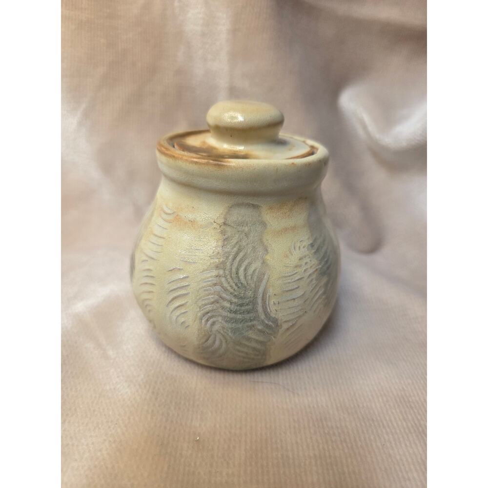 Small Glazed Jar. 3.5" Tall;  A well made studio piece. Signed